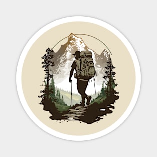 Trailblazing Adventures Mountain Hiking Magnet